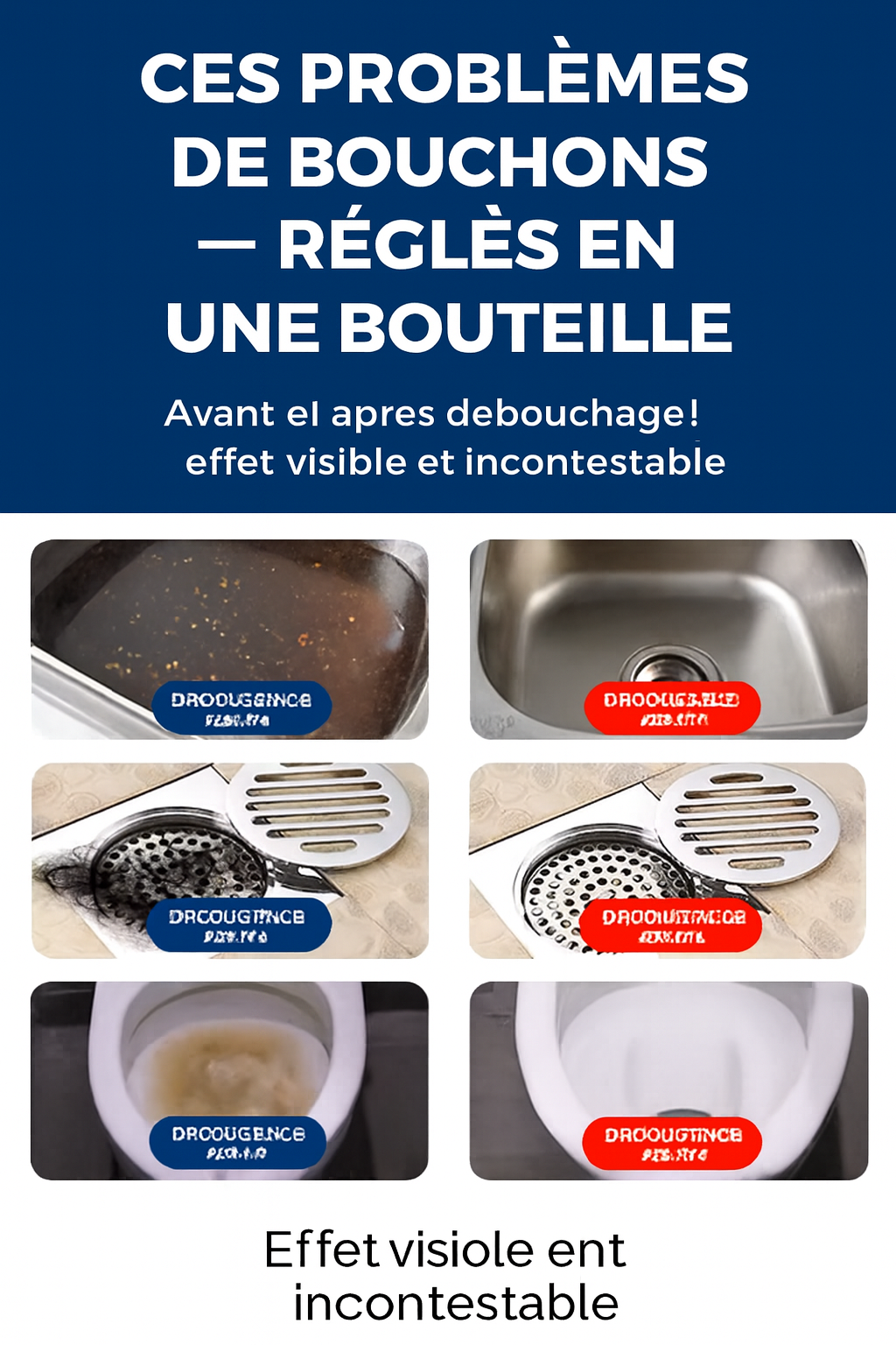 CanalFix Max™ — Fini l'eau qui stagne et les plombiers trop chers